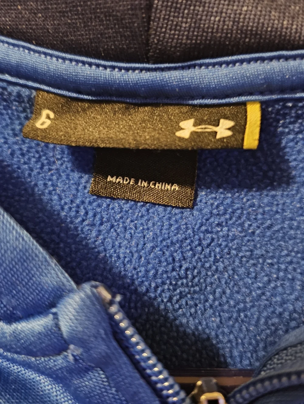 Under Armour Youth‎ Size 6 Blue Zip Up Hoodie Sweatshirt Jacket